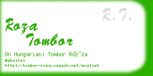 roza tombor business card